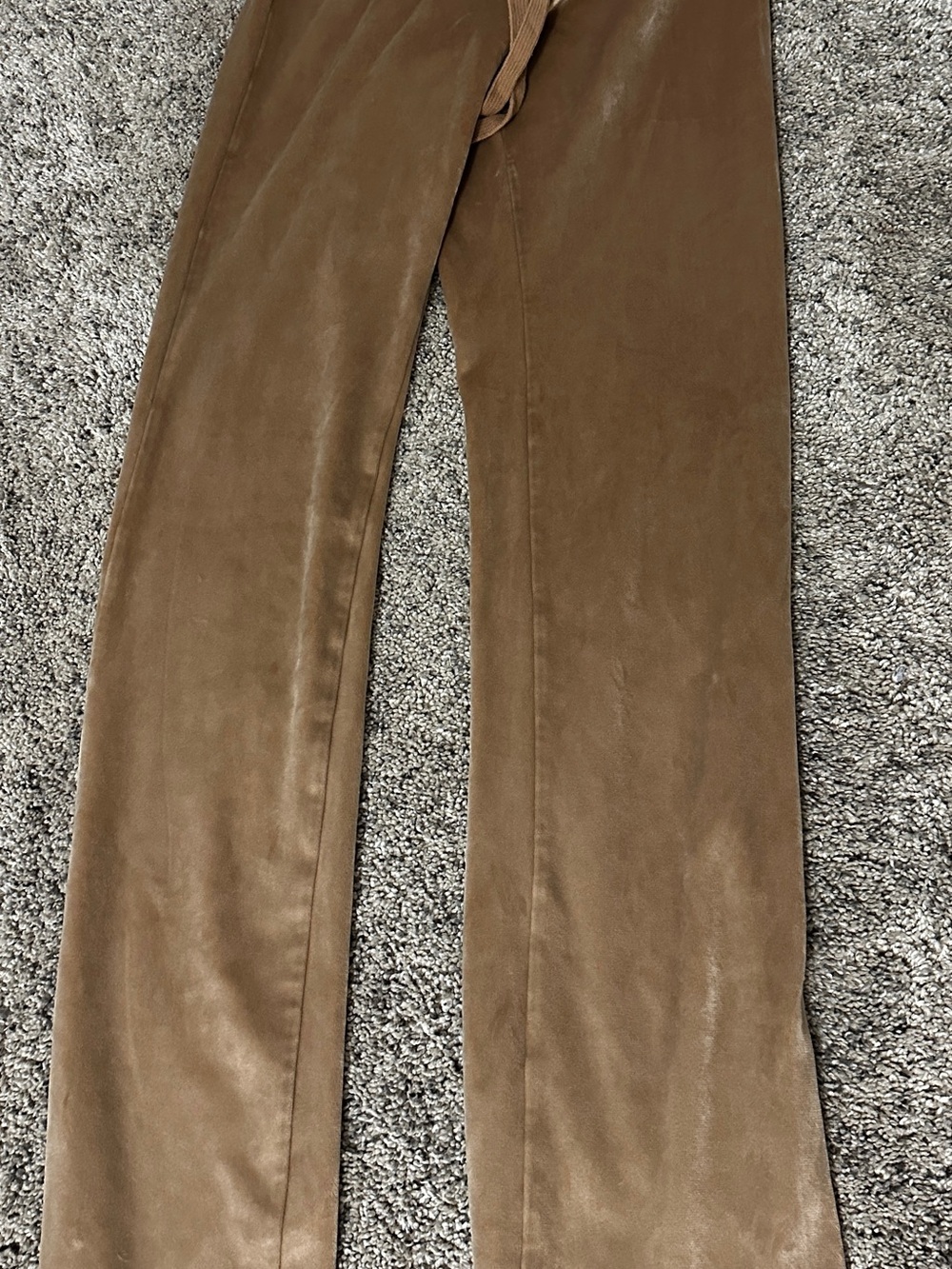 aerie girls Taupe Ribbed-Waist Cozy Fleece Joggers